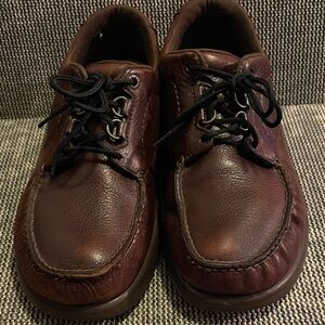 SAS Men's Rich Brown Leather Derbys